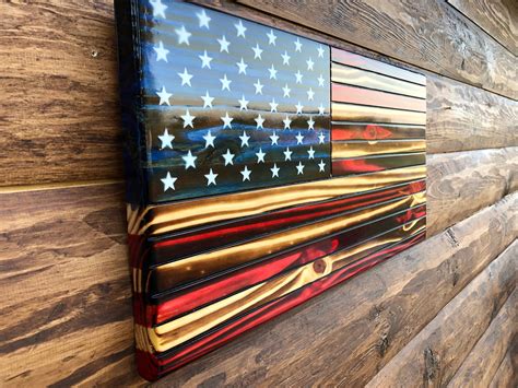 etsy american flag|rustic american flag wall art.